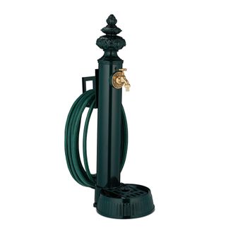 Relaxdays Relaxdays - Fuente De Pie Vintage, Grifo Y Lavabo, 87 X 26 X 43 Cm, Bebedero Antiguo Para Jard&iacute;n, Soporte Manguera, Verde