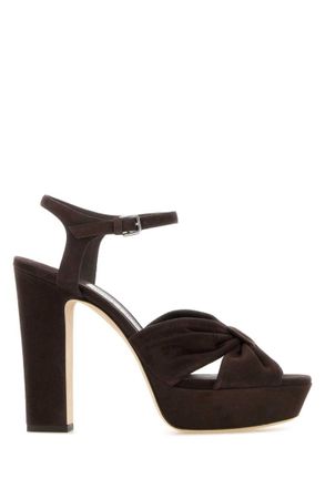 Jimmy Choo London Dark Brown Solid Heels
