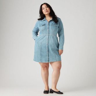 Levi's Flynn Western Dress - Womens - 1X - Blue