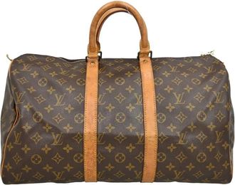 Louis Vuitton Pre-owned Weekend Bags, female, Brown, Size: ONE SIZE Pre-owned Keepall Travel Bag