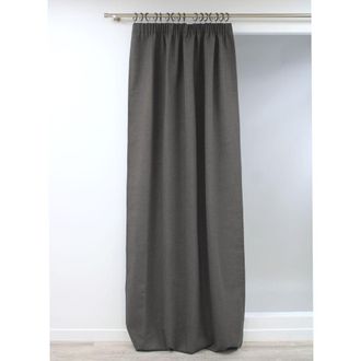 MOONDREAM Cortina opaca total 100% trabilla fruncida gris MC740 130x260