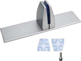 OEM Abrazadera De Escritorio En Forma De T - Aleaci&oacute;n De Aluminio - Con Base Independiente - Apta Para Tabiques De 2 A 25 Mm De Grosor - Plateada