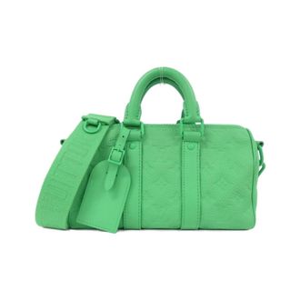 Louis Vuitton Green Leather Boston Bag (Pre-Owned)