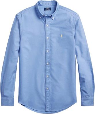 Polo Ralph Lauren Slim Oxford Overhemd - Heren - Casual Overhemden - Blauw - 2XL - Katoen - Overhemden