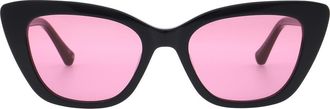 Florence By Mills 51mm Cat Eye Sunglasses in Gloss Black at Nordstrom