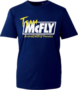 Generic Team McFly Busted vs McFly Tour 2025 Shirt - UK Concert Band Tee for Fans of Pop Punk & British Rock Music (Navy, 2XL Years)
