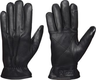 UGG Mens M 3 Point Leather Glove, Black, L