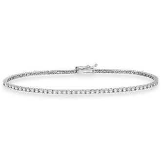 Allurez Eternity Lab Diamond Tennis Bracelet 14k in White Gold at Nordstrom, Size 7