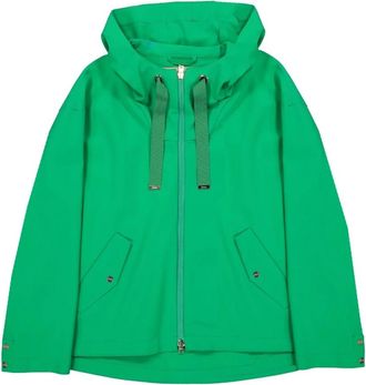 Herno Light Jackets, female, Green, Size: M Laser Cut Hooded Jacket