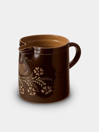 Poterie d'&Eacute;vires Birds Hand-Painted Ceramic Straight-Edge Medium Jug