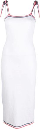 Fendi Midi Dresses, female, White, Size: 2XS Monogram Midi Dress