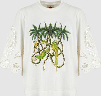 Farm Rio Blouse Ropes And Birds Richelieu Blouse