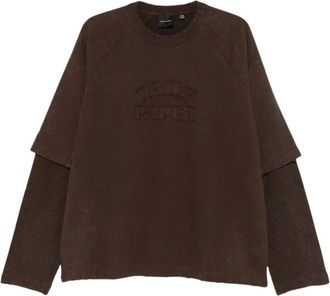 Daily Paper Clothing Raglan Stacked Layered Longsleeve - - Sweatshirts & Hoodies - Uomo - Marrone - M