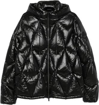 Moose Knuckles Iceberg Quilt Down Puffer - Heren - Gewatteerde jassen - Zwart - S - Leer - Jassen