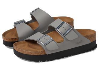Birkenstock Papillio by Birkenstock Arizona Platform Sandal - Vegan Womens Shoes Stone Coin : EU 42 (US Womens 11-11.5) Narrow