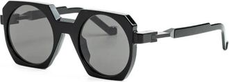 Vava Rechthoekige Zonnebril - unisex - Zonnebrillen - Zwart - 50 MM - Accessoires