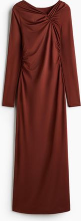 H&M Drapiertes Jerseykleid - Beige