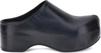 Marni Black Calf Leather Bos Taurus Womens Clogs