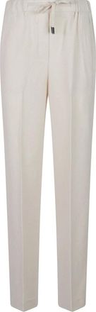 PESERICO Broeken, Dames, Beige, M, Slim-fit Broeken