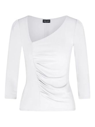 Giorgio Armani Asymmetrische top - Beige
