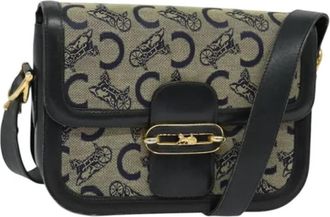 Celine Pre-owned Canvas celine-bags - Dames - Vintage Schoudertas - Blauw - ONE Size - Leer - Vintage