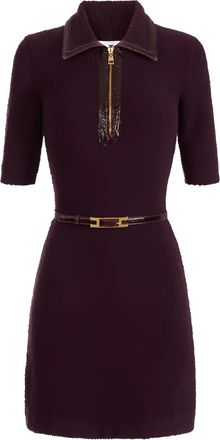 Elisabetta Franchi Bouclé gebreide midi-jurk - Rood