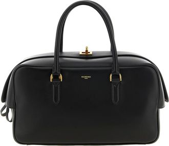 Balenciaga Le 7 Bowling Bag Medium - Dames - Tassen - Zwart - Maat: ONE Size Zijde