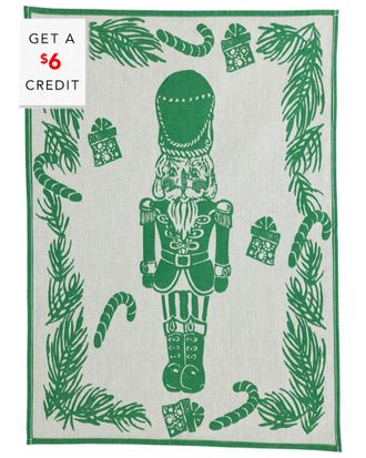 Vietri Vietri Set Of 2 Strofinaccio Nutcracker Dish Towels With $6 Credit