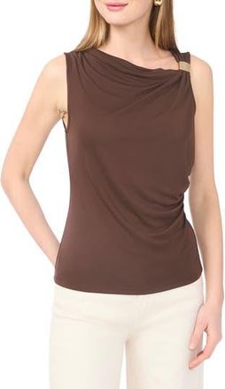 Parker Asymmetric Neck Sleeveless Top in Shaved Chocolate at Nordstrom Rack, Size X-Large