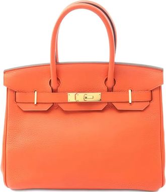 Hermès 2015 Birkin 30 Feu leren shopper - Oranje