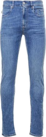 Siviglia Jeans Palazzo - Heren - Slim Fit Jeans - Blauw - W35 - Katoen - Jeans