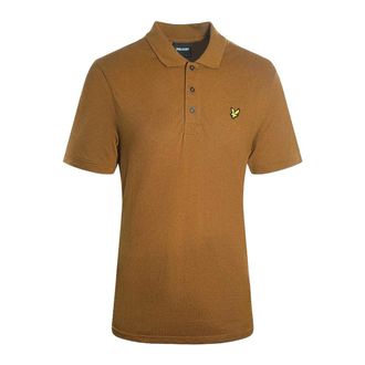 Lyle & Scott Heren Effen Logo Polo Shirt (Brons)