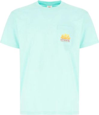 Sundek New Herbert sun-logo pocket T-shirt - men - Cotton - M - Blue