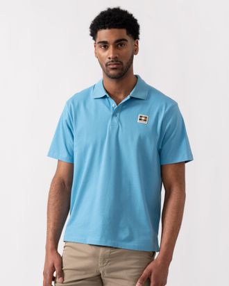Aquascutum Mens Polo Shirt in Light Blue Cotton - Size X-Large