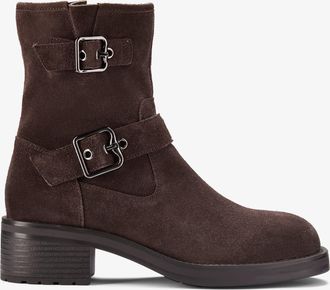 Clarks Womens Chai Charm Dark Brown Suede Boots - Size UK 7