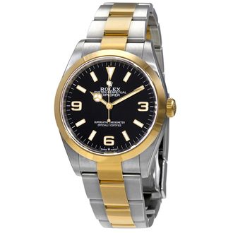 Rolex Pre-owned Rolex Explorer Automatic Chronometer Black Dial Mens Watch 124273BKASO