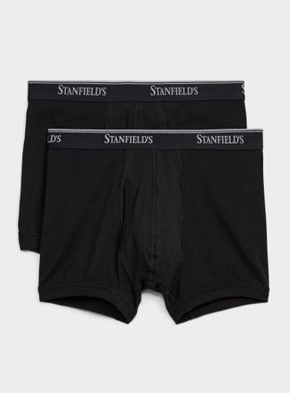 Stanfields Mens 3 solid ultra-comfortable trunks Flex 2-pack