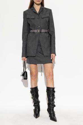 Off-white Wool Skirt, Womens, Grey