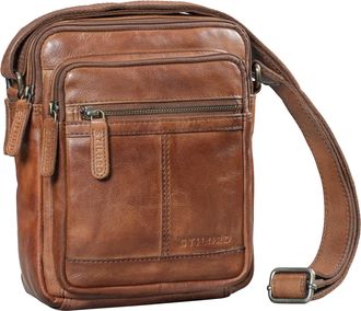 STILORD Lorenzo Small Mens Leather Crossbody Bag - Vintage Shoulder Messenger Handbag for 8-Inch Tablet Stylish Leather Satchel for Men with Adjustable Strap 