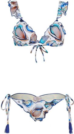 Brigitte Set bikini con stampa - Bianco