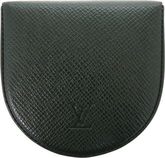 Louis Vuitton Green Taiga Leather Coin Purse/Coin Case (Pre-Owned)