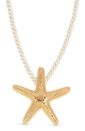 Ettika Starfish Pendant Necklace in Beige at Nordstrom