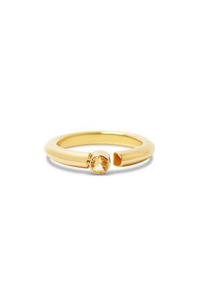Argento Vivo Stone Bypass Ring in Gold /citrine at Nordstrom, Size 6