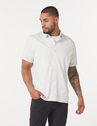 Glyder Zephyr Shirt in Ash Grey Stripe Print at Nordstrom, Size Xx-Large
