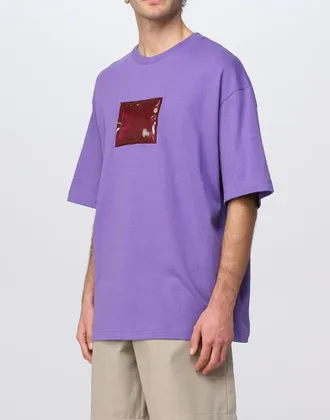 Acne Studios Mens Exford Inflate Logo T-Shirt Purple Clothing > Polo & T-Shirts