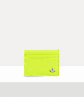 Vivienne Westwood Man Card Holder Faux Leather Fluro-green One Size Men
