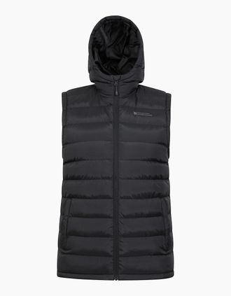 Mountain Warehouse Mens Mountain Warehouse Mens Seasons Hooded Padded Gilet - Black - Size: Regular/34