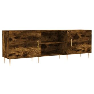 Berkfield Home TV Cabinet Smoked Oak 150x30x50 cm Engineered Wood in Brown | Size: 150 x 30 x 50 cm
