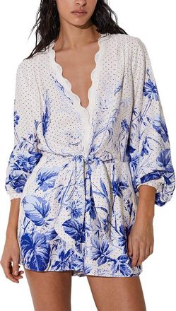 Reiss Bonnie Scarf Print Beach Cover Up Playsuit
