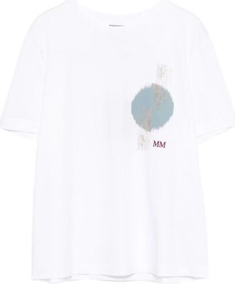 Max Mara Negozi T-Shirt - Dames - T-shirts - Wit - S - Katoen - Tops